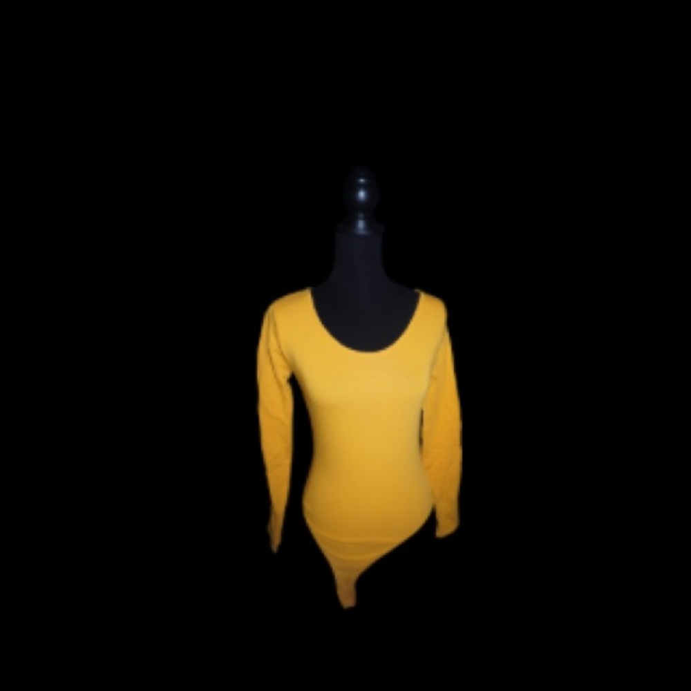 Yellow long sleeve body suit